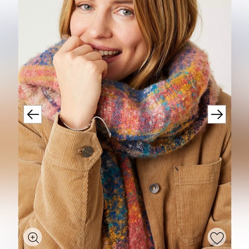 FATFACE Polly Check Scarf - Picture 4 of 8